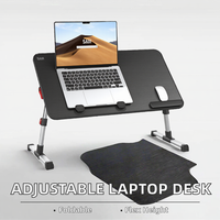 Support d'ordinateur portable pliable grande taille en métal réglable pour lit et bureau – Table d'appoint pliable pour ordinateur