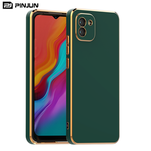 Funda Protectora para Cámara con Marco Plateado de Lujo, Cubierta Trasera para Teléfono con Diseño de <span class=keywords><strong>Cubo</strong></span> de <span class=keywords><strong>Rubik</strong></span>, TPU Esmerilado en Color Caramelo para Samsung Galaxy A03 - Product Image 2