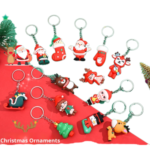 Lindo bolso de Navidad colgante llavero de PVC regalo para niños y Premio para estudiantes para pequeños regalos y premios - Product Image 1