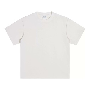 Custom 300G Heavyweight 96%+ Cotton T Shirt OEM ODM Oversized Unisex Crew Neck Blank Short Sleeve <b>Tee</b> with Logo - Product Image 1