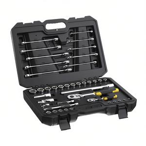 Juego de llaves de vaso Stanley de 41 piezas con accionamiento de 1/4 y 1/2 pulgada, con llaves combinadas para reparación automotriz - Product Image 2