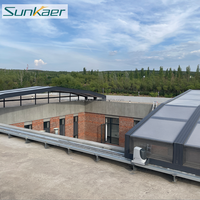 Venta caliente superior de aluminio al aire libre Sunroom policarbonato techo rodante para terraza extraíble Patio techo de lona retráctil