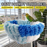 Nid d'oiseau en coton épais CT, lit chaud pour perroquets, perruches, pinsons, hamac en peluche douce pour cage à oiseaux, tente