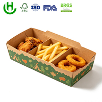 Boîte alimentaire en carton personnalisée en gros avec inserts de séparation, emballage à emporter écologique, fabricant