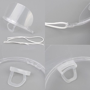 Protège-bouche anti-buée demi-visage en plastique, protection hygiénique contre la poussière, impression de logo pour restaurants - Product Image 2