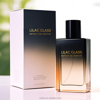 Flacon vaporisateur de parfum en verre de 30ml 50ml avec boîte d'emballage Vente en gros de luxe vide personnalisé gradué carré de couleur