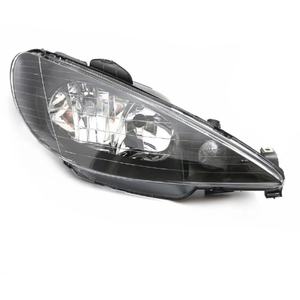 Ensemble Phare Avant D'Origine pour Peugeot <span class=keywords><strong>206</strong></span> T11 2006-2013, Phares Cristal Noirs 087275 087276 - Product Image 1