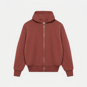 เสื้อฮู้ดซิปเต็มตัว Bison Edge Apparel ผ้าฟลีซหนานุ่ม ยูนิเซ็กส์ ผ้าคอตตอนผสมพรีเมียม ทรงโอเวอร์ไซส์ ระบายอากาศได้ดี น้ำหนัก 360 กรัม เสื้อกันหนาวลำลอง - Product Image 1
