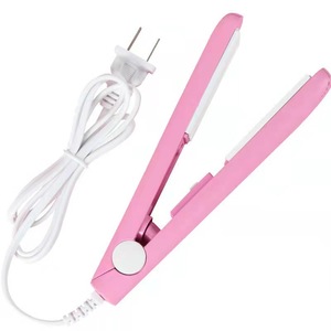 Portable Electric Flat Iron <strong>Hair</strong> <strong>Straightener</strong> with LED Display <strong>Mini</strong> Heating Ceramic Plate for Household Hotel or Outdoor Use - Product Image 1