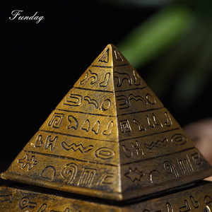 Fangdi Egyptian Pyramid Candle Holder Embossed Design Home Decoration Metal Ornament - Product Image 4