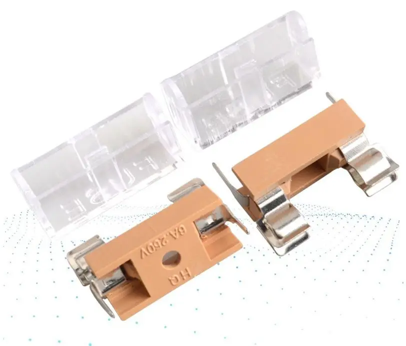 Панель монтаж PCB держатель предохранителя w Крышка для стеклянного предохранителя 5x20 мм держатель