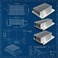 Profil de radiateur en aluminium extrudé 6063 personnalisé avec ailettes haute densité pour le refroidissement des onduleurs et des systèmes de stockage d'énergie