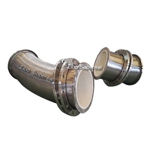 92% al2o3 verschleiß festes Aluminiumoxid-Keramik rohr mit SS304-Stahlbogenrohr - Product Image 3