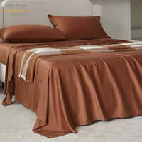 Draps de lit de luxe en coton pur 300 fils/cm² pour lit King Size avec poches profondes, en lyocell de bambou, ensemble de literie de luxe en gros