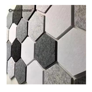 GOODSOUND acústico corporativo hexagonal absorción de sonido decoración de pared 100 poliéster fieltro 3D Diy paneles acústicos para oficina - Product Image 1