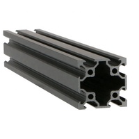 Profils en aluminium anodisé noir 6063 Alu 2020 2080 3030 4040 4080 8080 9090 100100 120120 avec rainure en T pour extrusion CNC