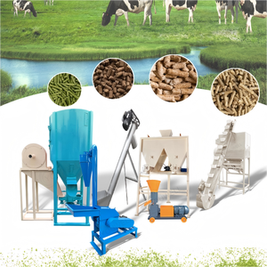 Ligne de production automatique électrique de granulés d'alimentation à haute productivité de 2 tonnes/h pour le bétail avec traitement des céréales - Product Image 4