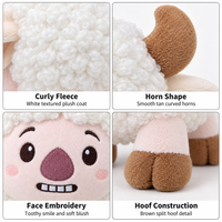 Peluches personnalisées Emoticons Mouton, Jouet Animal en Peluche, Cadeau Promotionnel d'Entreprise Professionnel, Peluche de Dessin Animé