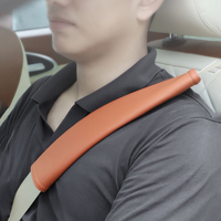 Couvre-ceinture de sécurité universel en cuir Nappa pour voiture, protège-épaule, coussin anti-frottement, adapté à Mercedes Audi Tesla VW