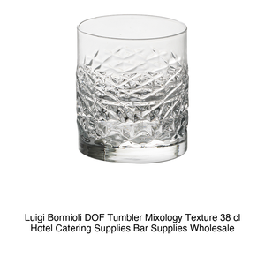 แก้วน้ำมีเท็กซ์เจอร์ Luigi Bormioli DOF Mixology ขนาด 38 ซล. สูง 9.6 ซม. เส้นผ่านศูนย์กลาง 8.6 ซม. - Product Image 2