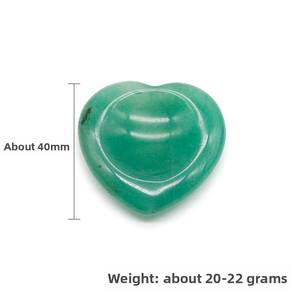 40mm Naturstein Kristall Achat Herzförmiger Vergiss mein nicht Stein Daumen Stein Andere Kristall Handwerk - Product Image 2