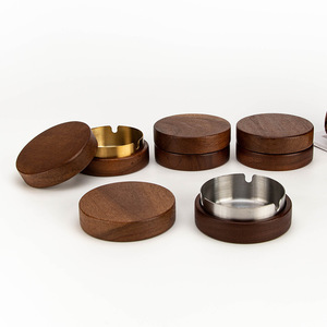 Cenicero de Madera con Tapa para Fumadores, Revestimiento de Acero Inoxidable, Resistente al Viento, Duradero y Fácil de Limpiar - Product Image 3