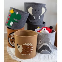 Panier de rangement, sac de rangement, jouets d'enfants, de dessins animés, boîte de rangement en feutre lavable pour vêtements sales