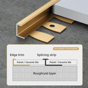 XINRUIYA <span class=keywords><strong>Repas</strong></span> Vente en gros Usine Aluminium Stratifié Plancher Incurvé Bandes <span class=keywords><strong>de</strong></span> Transition pour Portes Garniture Pliée - Product Image 4