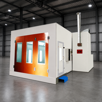 Cabines de peinture automobiles professionnelles à chauffage diesel 43 kW, très demandées, 80 ° Cabine de peinture automobile fiable pour la cuisson des peintures