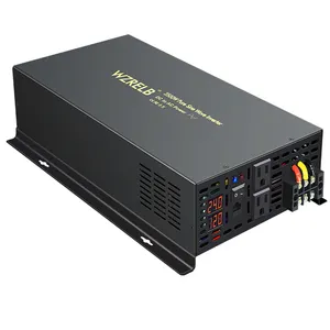 WZRELB 12v 24v 48v 72v 96v DC To 110v 120v 220v AC Us Dual Outlets Led Display 3500w Pure Sine Wave Inverter Power Converter