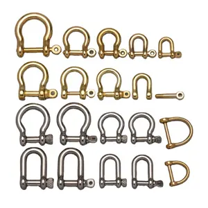 Nolvo World bag hardware accessories classic style pure copper horseshoe buckle brass D buckle