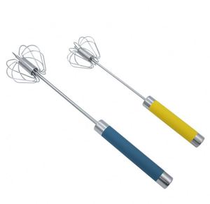 Batidora de Crema Manual Semiautomática de Acero Inoxidable con Rotación, Utensilio de Cocina en Oferta - Product Image 5