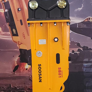 Nuevo martillo hidráulico tipo caja SB81 con componentes de cincel central y motor para las industrias de la construcción y la minería - Product Image 1