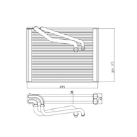 Evaporador del Sistema de Aire Acondicionado para Automóviles del Mercado de Repuestos para FIAT 500X 2016- JEEP RENEGADE 2015-