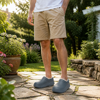 Chaussons en fourrure pour hommes, antidérapants, semelle EVA, doublure en fourrure chaude, chaussons d'intérieur confortables, logo personnalisé