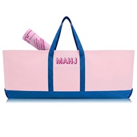 Tas Penyimpanan Alas Kanvas Kustom dengan Ritsleting Kokoh, Tas Tangan untuk Perlengkapan Mahjong, Cocok untuk Guru dan Pecinta Permainan Mahjong
