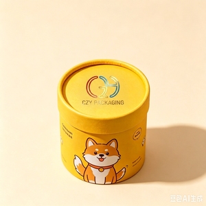Cilindro de Cartón Redondo Ecológico con Diseño de Perro de Dibujos Animados, Tubo de Papel para Almacenamiento de Alimentos para Animales - Product Image 5