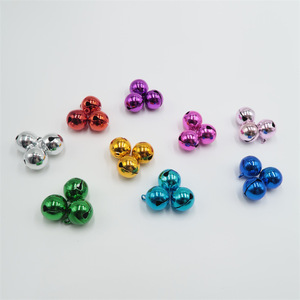 Clochettes rondes électroplaquées 6mm 8mm 10mm 12mm 14mm 16mm 18mm 20mm Accessoires décoratifs de Noël Artisanat Métal Fer forgé - Product Image 1