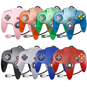 Retro N64 Wired Remote <strong>Joystick</strong> Gamepad <strong>Controller</strong> Compatible <strong>with</strong> N64 Video Game System Console - Product Image 1