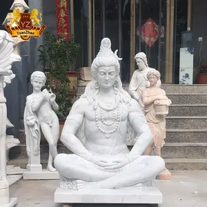 Outdoor Decoration Stone Large Shiva Statue Marble Lord Shiva Nataraja Statues For Sale