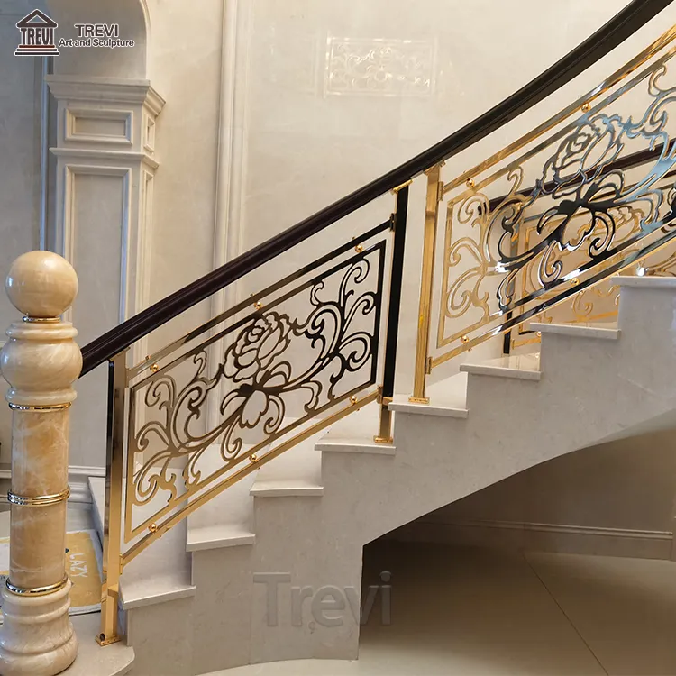 Thiết kế hiện đại tùy chỉnh trang trí balusters sắt trong nhà cầu thang lan can