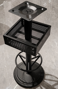 Cast Iron Chrysanthemum Base Steel Bar <b>Table</b> <b>Leg</b> with Planter Storage Basket Restaurant Furniture Durable Commercial Use - Product Image 4