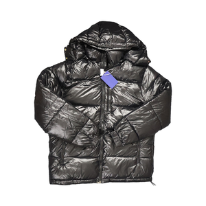 Giacca Invernale da <span class=keywords><strong>Uomo</strong></span> di Design, Imbottita in Cotone, Lucida, Stile Hip Hop, con Zip Frontale, <span class=keywords><strong>Cappotto</strong></span> Softshell Tipo Polo - Product Image 4