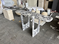 Salon chambre Design décor à la maison personnalisé meubles en marbre Calacatta alto Table d'entrée Table Console