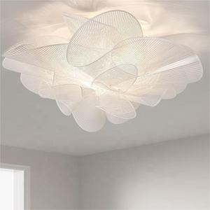 Lámpara de <span class=keywords><strong>techo</strong></span> de flores simples LED moderna de diseño para dormitorio, sala de estar, comedor, decoración de Villa para el hogar - Product Image 3