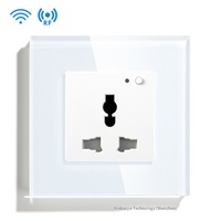 Enchufe de Pared Inteligente Tuya WiFi Zigbee 16A, Estándar UN/UK, Control por Voz con Alexa y Google, Vidrio Templado, Temporizador, Control Remoto por Aplicación, Hogar Inteligente