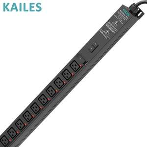 KAILES(KLS) K22 ซีรีส์ PDU แบบพื้นฐาน เฟสเดียว AC <span class=keywords><strong>16A</strong></span> 20 ช่องเสียบ 200-240VAC แหล่งจ่ายไฟคุณภาพสูง ให้พลังงานที่เสถียร - Product Image 5