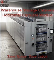 Système d'étagères automatiques pour entrepôt, approvisionnement industriel, module de carrousel horizontal numérique automatisé, stockage de conteneurs métalliques robustes