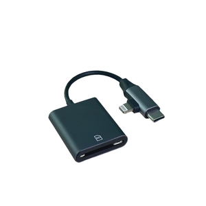 Lector de Tarjetas Compatible con Tipo-C, Doble Línea, 2 en 1, Multifuncional, para Teléfono Móvil y Cámara - Product Image 2