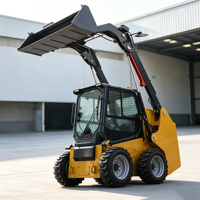 Mini Skid Steer Loader Kabin Hidrolik Wheel Front Loader Mesin Cummins Bertenaga Diesel Garansi 1 Tahun Efisiensi Tinggi